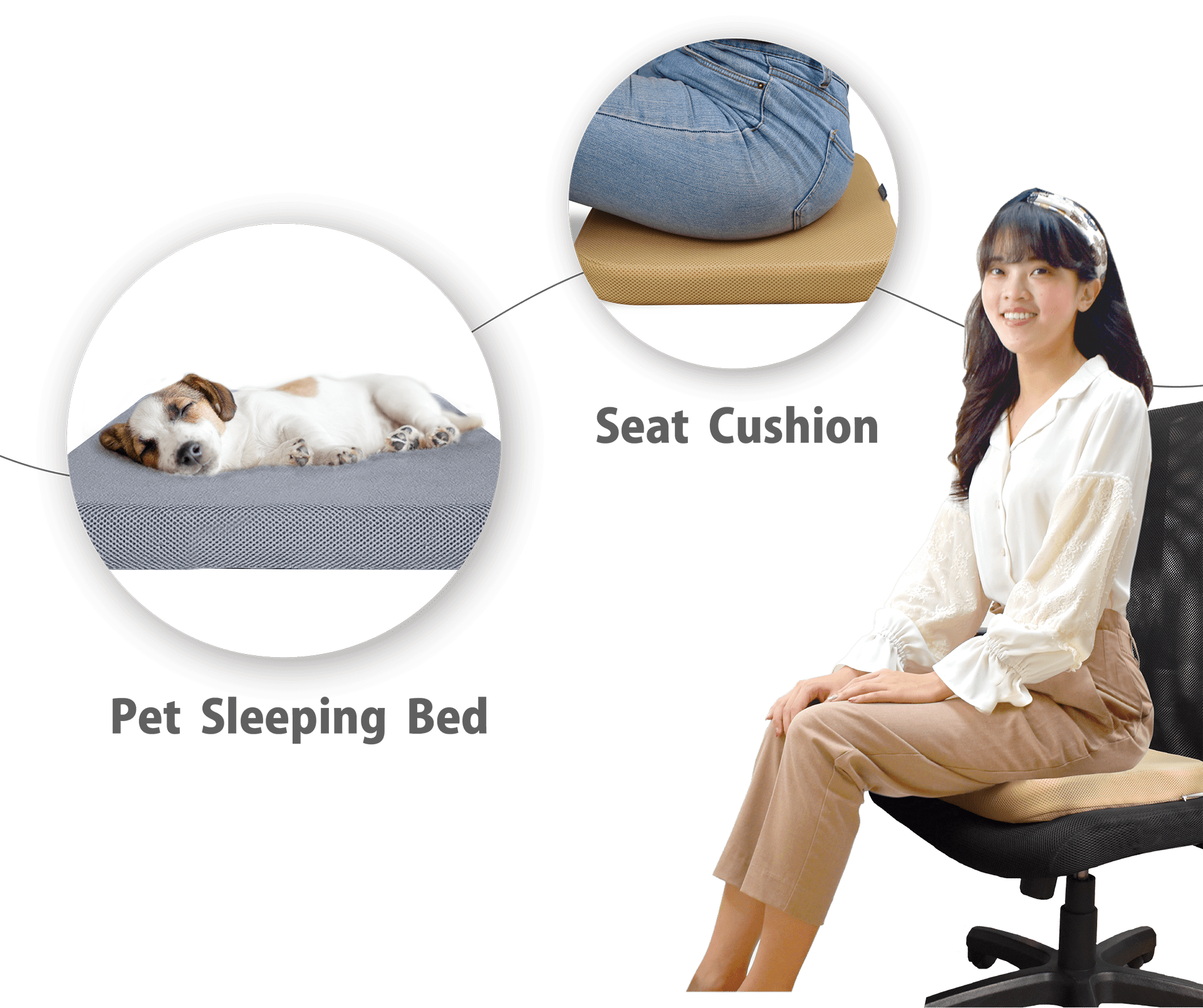 Seat Cushion & Pet Sleeping Bed